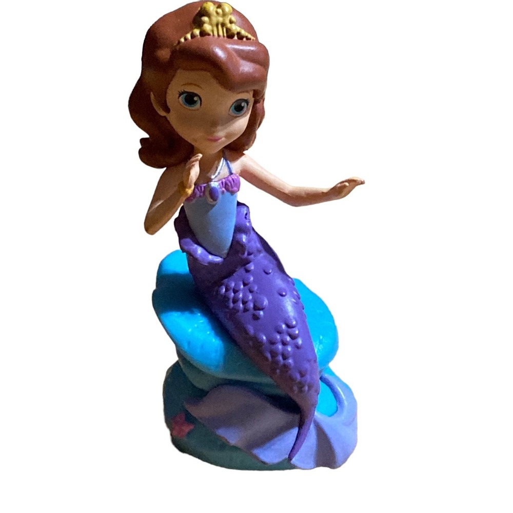 Disney Sofia The First Underwater Adventure Cora Pink Mermaid Toy Figure.